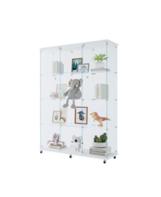Glass Display Cabinet, Extra Large, 4 Shelves