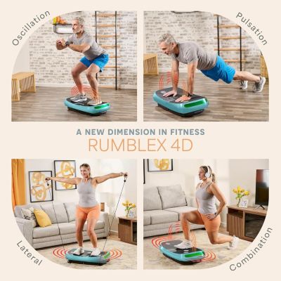 Rumblex 4D Vibration Plate Exercise Machine – Triple Motor Oscillation, Linear & Pulsation for Whole Body Fitness