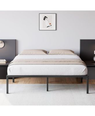Metal Platform Bed Frame, Noise Free, Steel Slats Supports, Heavy Duty, 1000 Lbs Capacity, No Box Spring