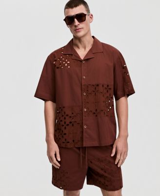 Men's Short-Sleeve Boxy Patch Shirt