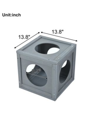 Pine Outdoor Cat House with Shelves