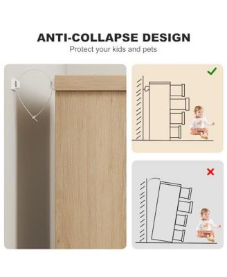 4 Drawer Dresser for Bedroom, 36in Tall 4 Chest of Drawers with Built-in Handles Design