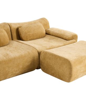 Modular Combination Armchair, Extra-Large Chenille Deep-Seat (3+1 Seater)