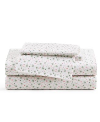Pickleball Palm 200-Thread Count Washed Cotton 4-Pc. Sheet Set, King