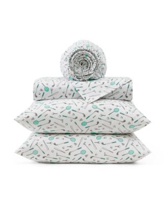 Tee Time 200-Thread Count Washed Cotton 4-Pc. Sheet Set, King