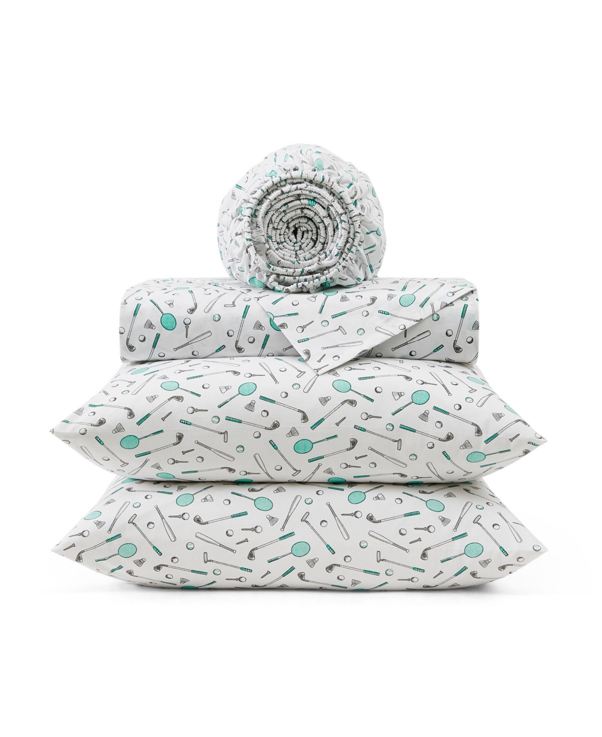 Tommy Bahama Home Tee Time 200-Thread Count Washed Cotton 4-Pc. Sheet Set