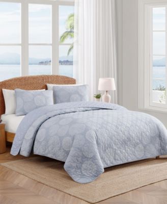 Ocean Island Cotton Reversible 3-Pc. Quilt Set, Full/Queen