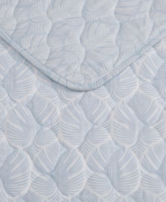 Line Palms Cotton Reversible 3-Pc. Quilt Set, King