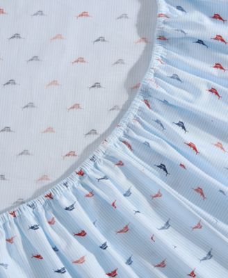 Iconic Marlin 200-Thread Count Washed Cotton 4-Pc. Sheet Set, Queen