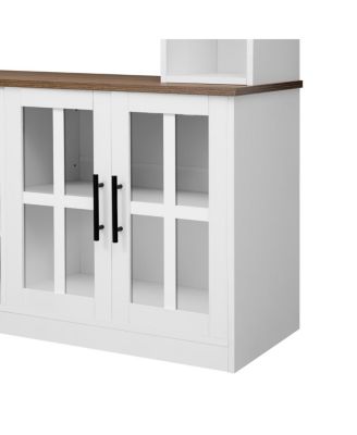 95.5" Entertainment Center with Bookshelves for TVs up to 80