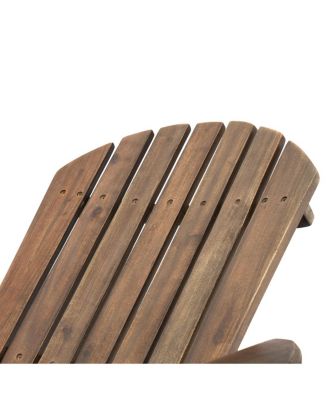 Hanlee Acacia Wood Folding Adirondack Chair