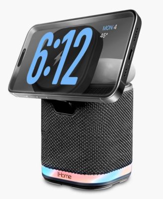 Power Tower Dual Wireless Charging Bluetooth Speaker with Night Light