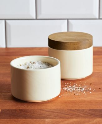 Ceramic 2-Piece Stacking Spice Box Set with Lid