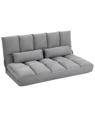 Convertible Floor Sofa Chair with Adjustable Backrest and Headrest