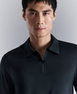 Men's Comfort Stretch Zip Polo Shirt