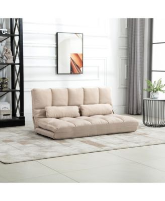 Convertible Floor Sofa Chair with Adjustable Backrest and Headrest
