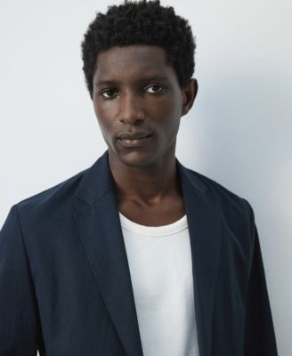 Men's Linen-Lyocell Blend Slim-Fit Suit Blazer