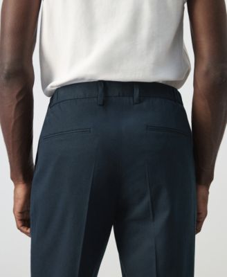 Men's Slim-Fit Linen-Lyocell-Blend Pants