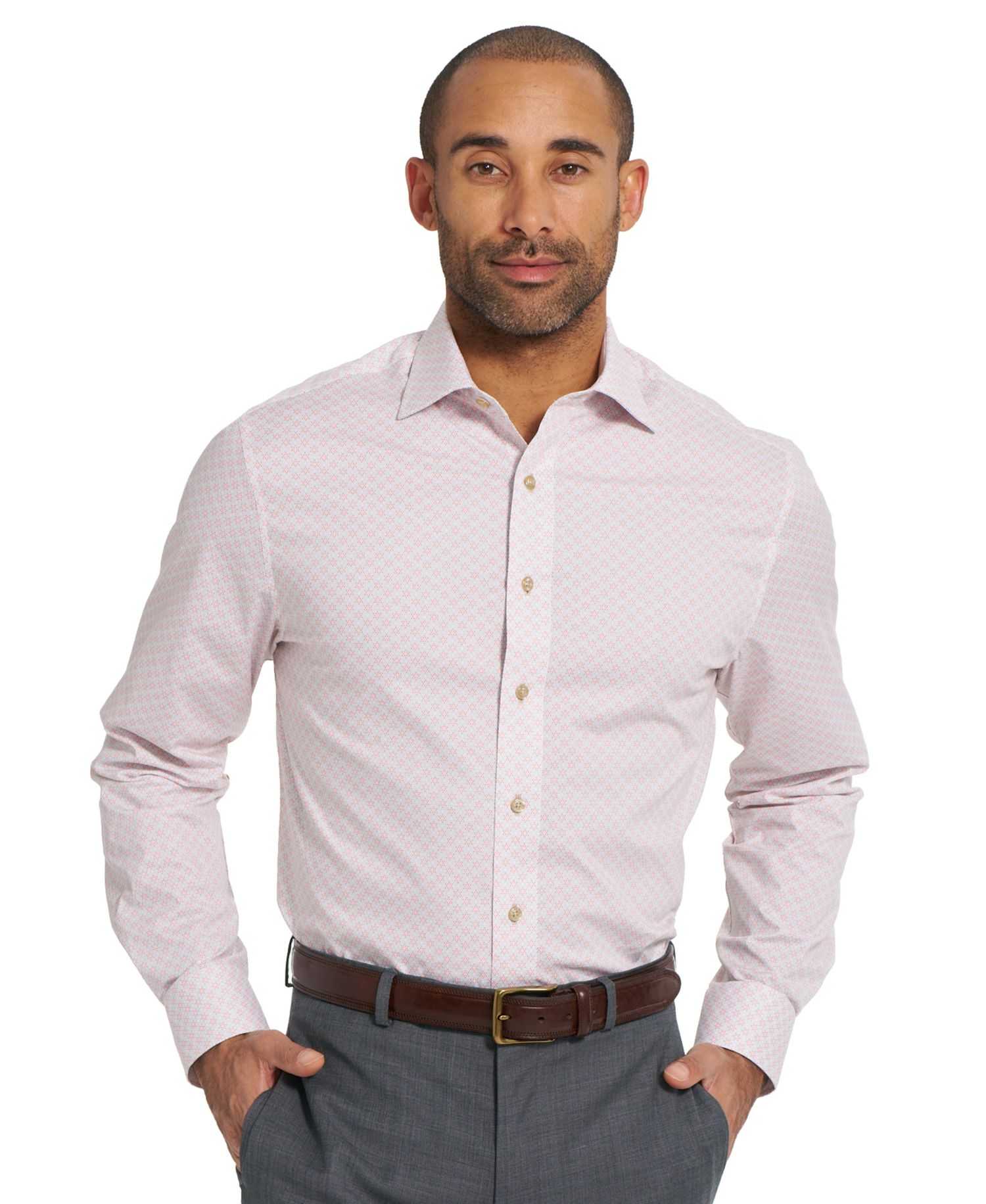 Men's Woven Mosaic Geometric Dress Shirt