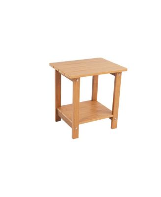  Wood-grain imitation side table with textured finish, perfect for outdoor picnics