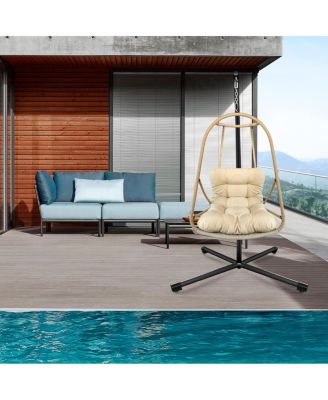 Egg Swing Chair with Stand & Cushion (Indoor/Outdoor)