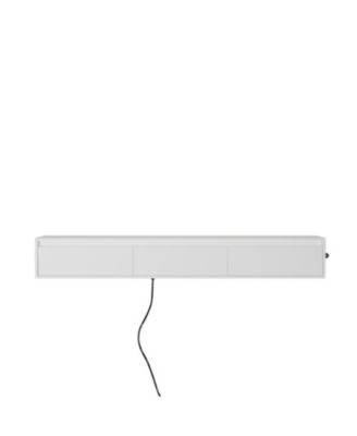 Floating TV Stand w/ LED & Power Outlet