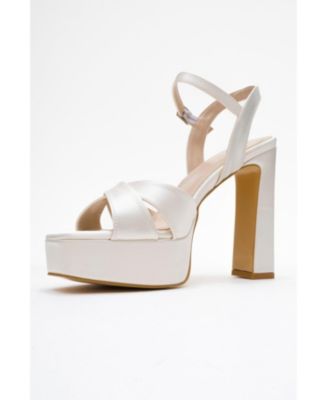  women's Yulia Cross-Strap Platform Heel Sandal