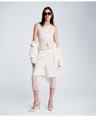 Women's Sheer Variegated Rib Vest