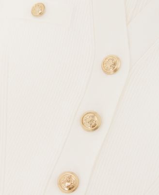 Women's Knitted Button-Detail Mini Dress