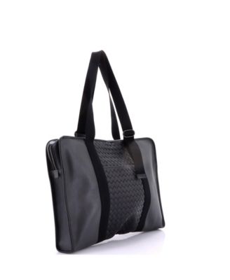 Shoulder Briefcase Intrecciato Leather