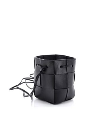 Mini Cassette Bucket Bag Maxi Intrecciato Leather