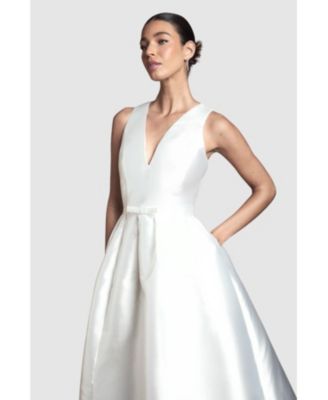 Women's Midi Wedding Dress With Pockets