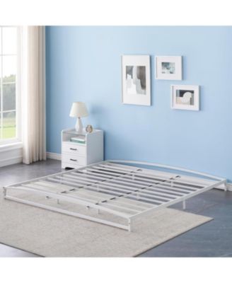 6 Inch Metal Platform Bed Frame - Steel Slats No Box Spring