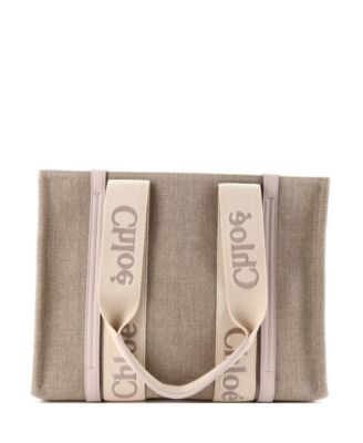 Medium Woody Tote Canvas with Leather
