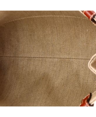 Medium Woody Tote Canvas with Leather