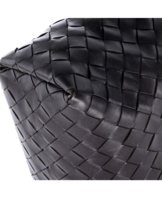 North South Convertible Zip Tote Intrecciato Leather