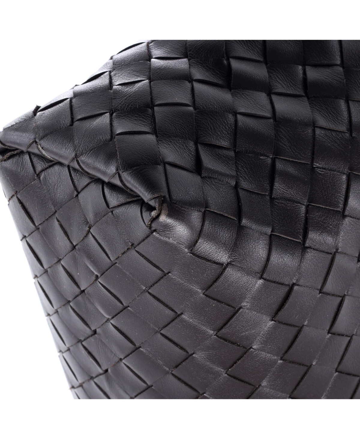 Pre-Owned Bottega Veneta North South Convertible Zip Tote Intrecciato Leather