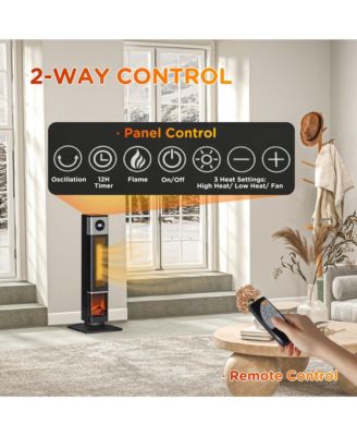 1400W Electric Heater with Oscillation, Timer,