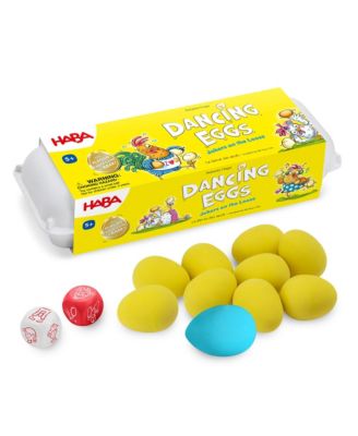 Dancing Eggs:  Active Kids Game for Ages 5+, Award-Winning Fast-Paced Party Games for Adults and Family with Bouncing Rubber Eggs and Dice