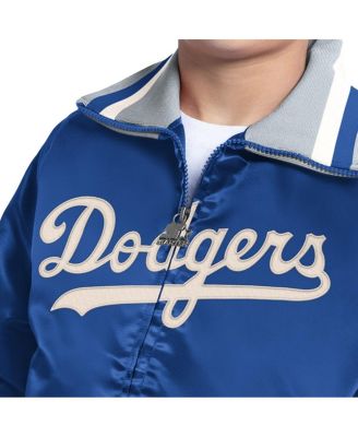 Big Boys and Girls Royal Los Angeles Dodgers the Captain Jr. Cooperstown Collection Full-Zip Varsity Jacket