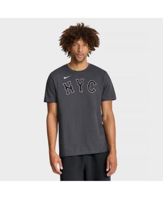 Men's Anthracite New York Mets City Connect Large Logo T-Shirt