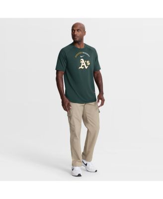 Men's Green Athletics Authentic Collection Batting Practice Pre-Game Raglan Dri-FIT T-Shirt