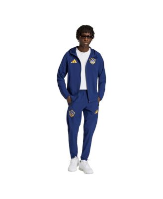 Men's Navy LA Galaxy Tiro Travel Full-Zip Hooded Windbreaker Jacket