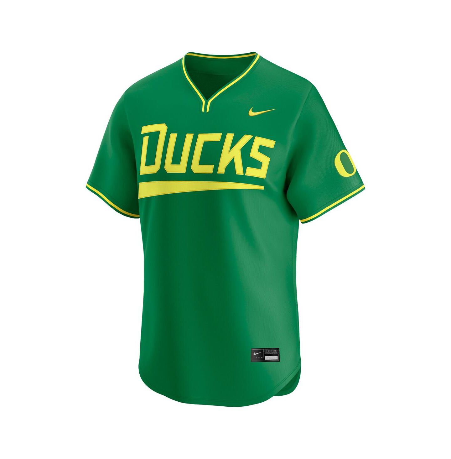 Мужской топ Nike Green Oregon Ducks Baseball Limited Jersey — фото 3