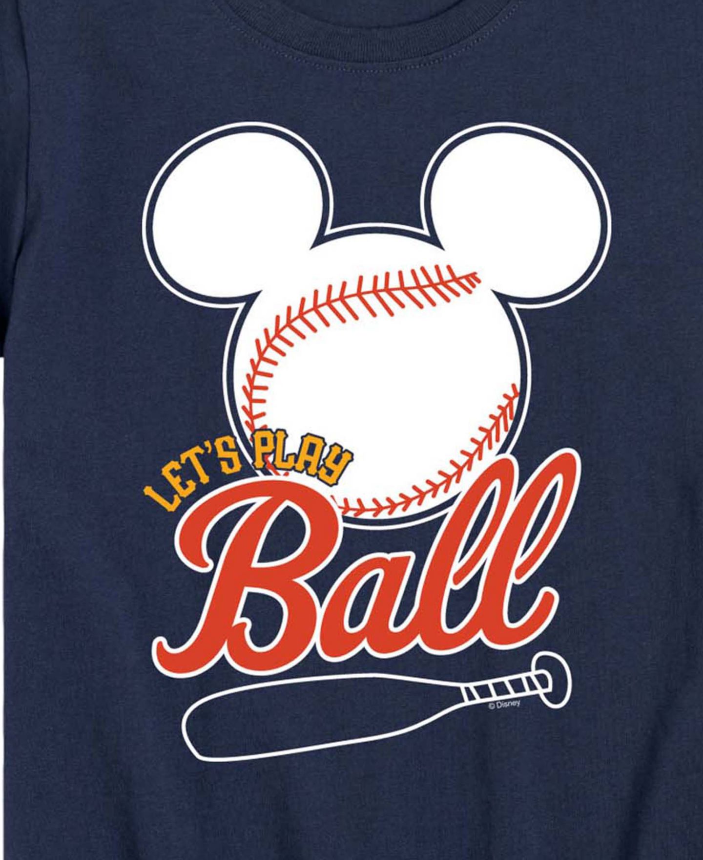 Футболка Disney Mickey Lets Play Ball Short-Sleeve Graphic для мальчиков-малышей, цвет: Тёмно-синий — фото 3