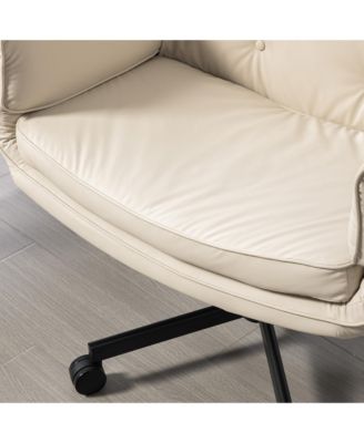 Modern Swivel Gaming Chair PU Lounge Desk Chair with Wide Seat, Swivel Office Chairs