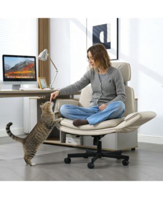 Modern Swivel Gaming Chair PU Lounge Desk Chair with Wide Seat, Swivel Office Chairs