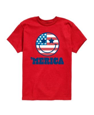 Boys' 8-20 Merica Smile Face Short-Sleeve Graphic T-Shirt