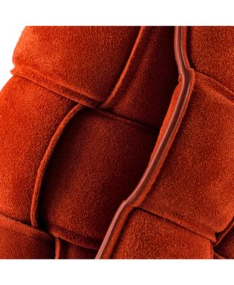 Cassette Chain Crossbody Bag Padded Maxi Intrecciato Suede