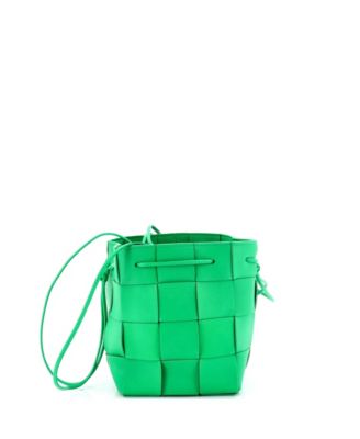 Small Cassette Bucket Bag Maxi Intrecciato Leather